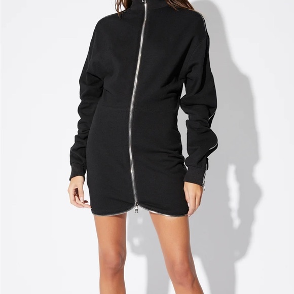 RTA Black Dress with silver zipper https://rta.com/products/hilda-dress-black - Picture 2 of 5